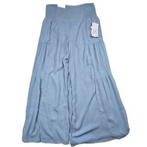 Vanilla Star Tiered Beach Pants Blue Women's Size Large